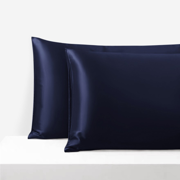 satin pillow case (1 pcs) - Navy Blue
 غطاء وسادة ساتان (قطعة واحدة) - كحلي
